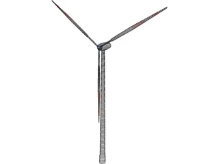 Wind Power Station 3D Model preview