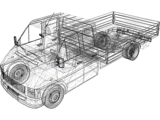 Volkswagen LT Truck Double Cab 3D Model preview
