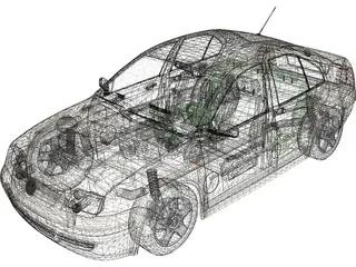 Volkswagen Bora 3D Model preview