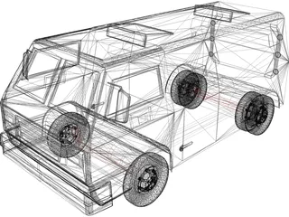 Armor Van 3D Model preview