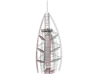 Burj Al Arab 3D Model preview