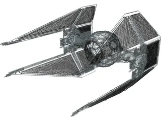 Star Wars Interceptor 3D Model preview