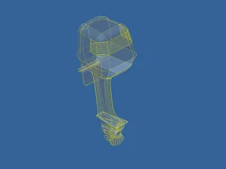 Outboard Motor 3D Model preview