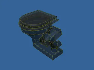 Marine Toilet 3D Model preview