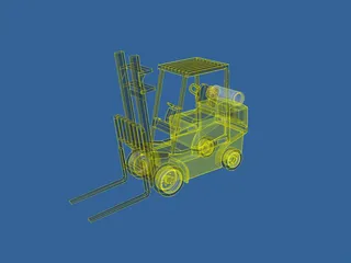Forklift Clark 3D Model preview