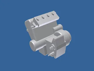 Suzuki Hayabusa Engine 3D Model preview