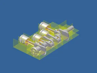 Crankshaft Alfa Romeo 3D Model preview