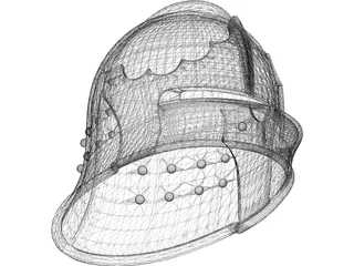 Helmet Italian Sallet 3D Model preview