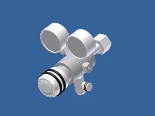 Gas Cylinder Valve Regulator 3D Model preview