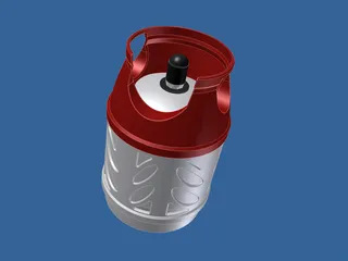 Propane Cylinder 3D Model preview