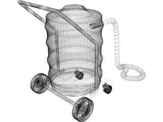 Vacuum Cleaner Industrial 3D Model preview