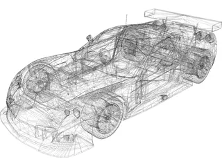 Chevrolet Corvette C6-R 3D Model preview