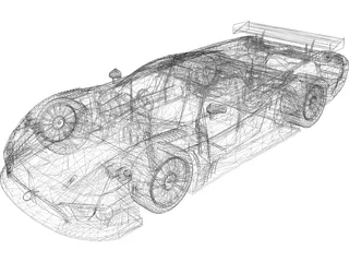 Saleen S7R 3D Model preview