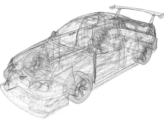 Subaru Impreza WRX STi GDB 3D Model preview