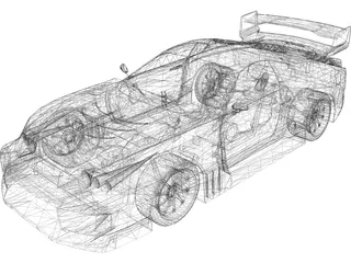 Toyota Supra MK4 3D Model preview