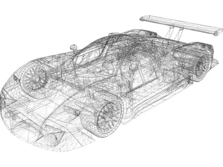 Nissan R390 GT-1 3D Model preview