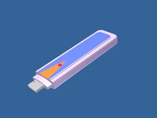 USB Flash Drive 3D Model preview