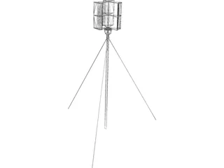 Vertical Axis Wind Turbine 3D Model preview