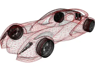 Super Car Concept 3D Model preview