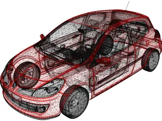Renault Clio 3D Model preview