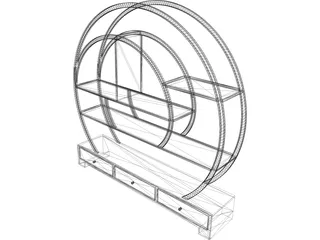 Shelf Very Modern 3D Model preview