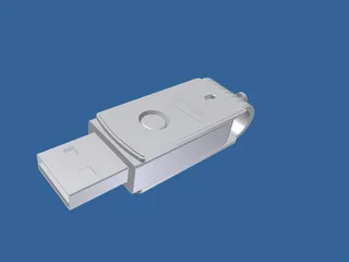USB Flash Memory Card 3D Model preview