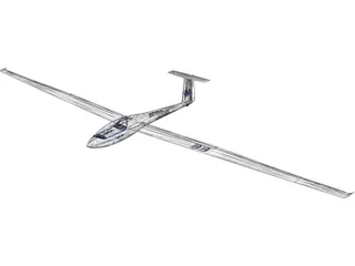 Glasflugel Glider 3D Model preview