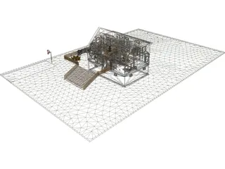 Cape House 3D Model preview