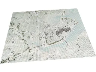 Portland City, Maine 3D Model preview