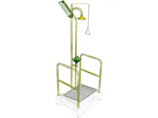 Safety Shower 3D Model preview