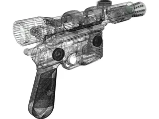 Star Wars DL-44 Blaster 3D Model preview