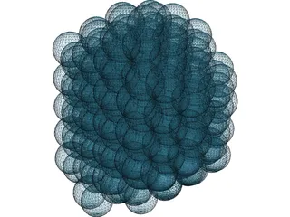 Diamond Crystal Molecule 3D Model preview