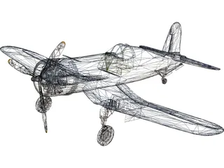 F4U Corsair 3D Model preview