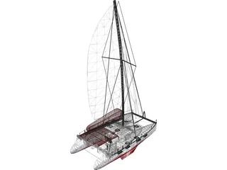 Moorings 4600 Catamaran Sailboat 3D Model preview