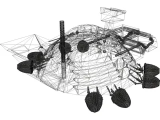 Dune Harvester 3D Model preview