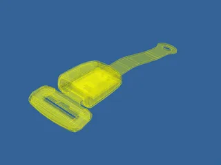 Seat Belt Buckle 3D Model preview