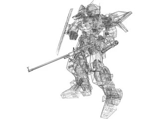 Gundam Light 3D Model preview