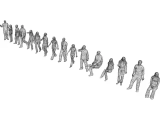People Collection 3D Model preview
