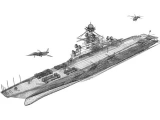 Aircraft Carrier KBNS 3D Model preview