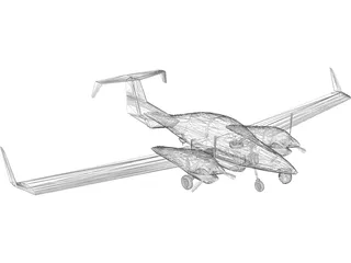 Diamond DA42 Twin Star 3D Model preview