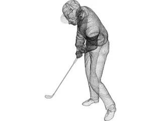 Golf Player 3D Model preview
