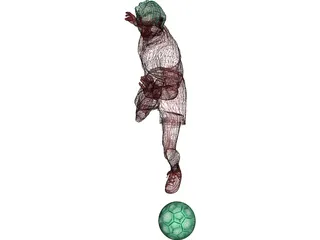 Football Player 3D Model preview
