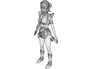 Witch Girl 3D Model preview