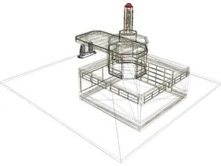 Service Station 3D Model preview
