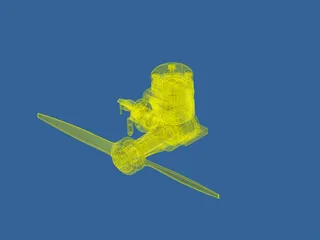 RC Airplane Model Engine 3D Model preview
