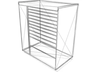 Garage Tool Chest Large 3D Model preview
