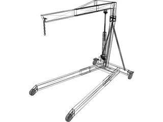 Engine Hoist 3D Model preview