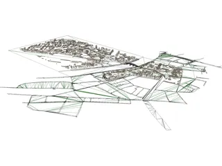 Moscow Square of Europe Near Kiev Railway Station 3D Model preview
