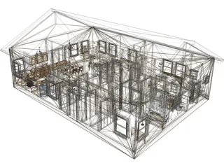 Ranch House [+Interior] 3D Model preview