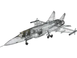 MiG-31A Foxhound 3D Model preview